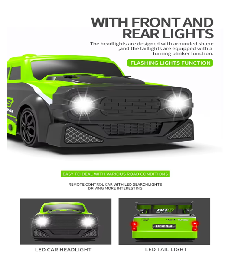 Carro A Control Remoto Drift Stunt Llantas Intercambiables