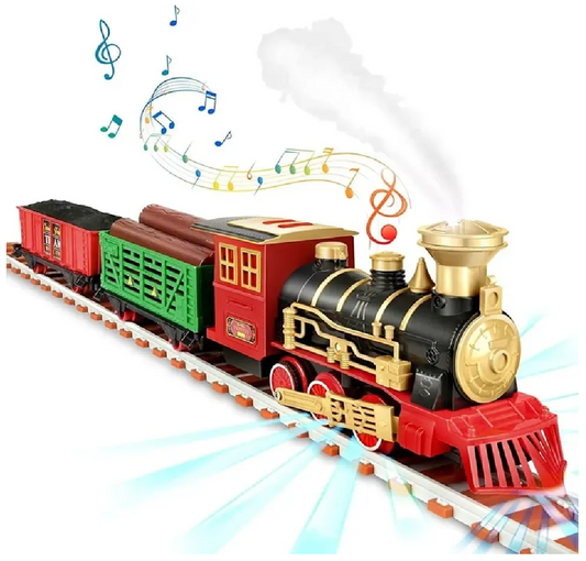 Tren Navideño Luces + Movimiento + Sonido