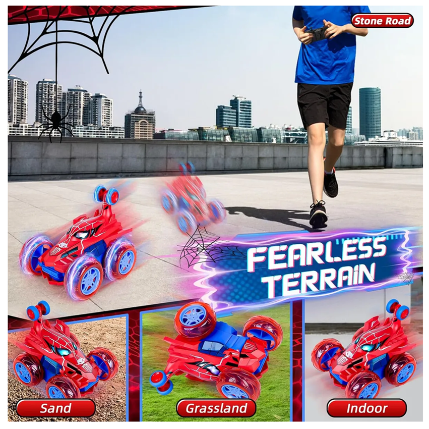 Carro Loco A Control Remoto Hombre araña Giros 360°