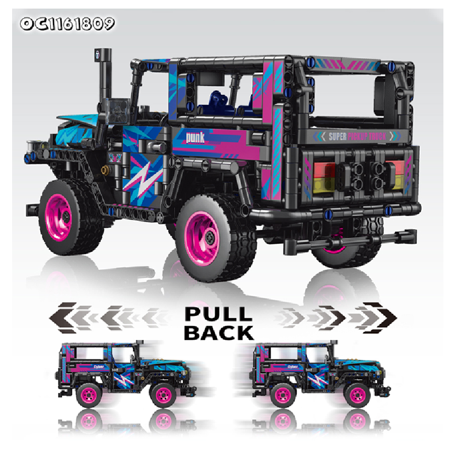 Arma Todo Bloques Para Armar Campero Multicolor 910 Pcs