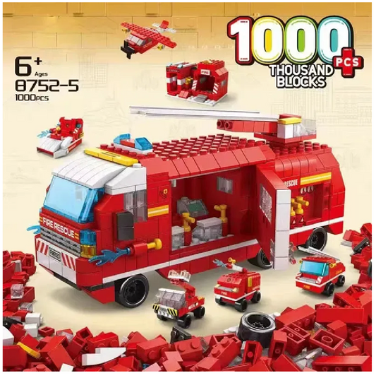 Arma Todo 1000 Pcs Bloques Para Armar Carro De Bomberos