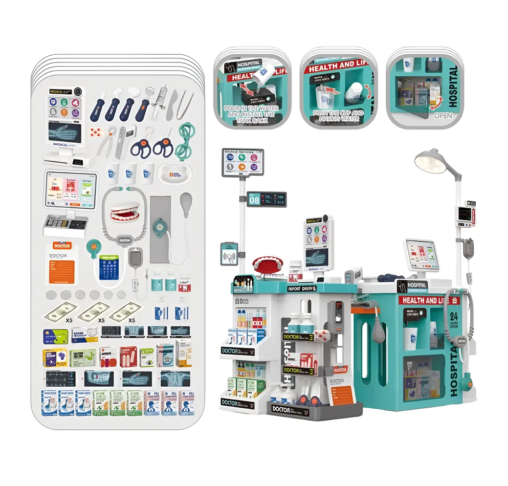 Kit Médico Hospital Infantil Set De Doctor 77 Pcs De Doctor