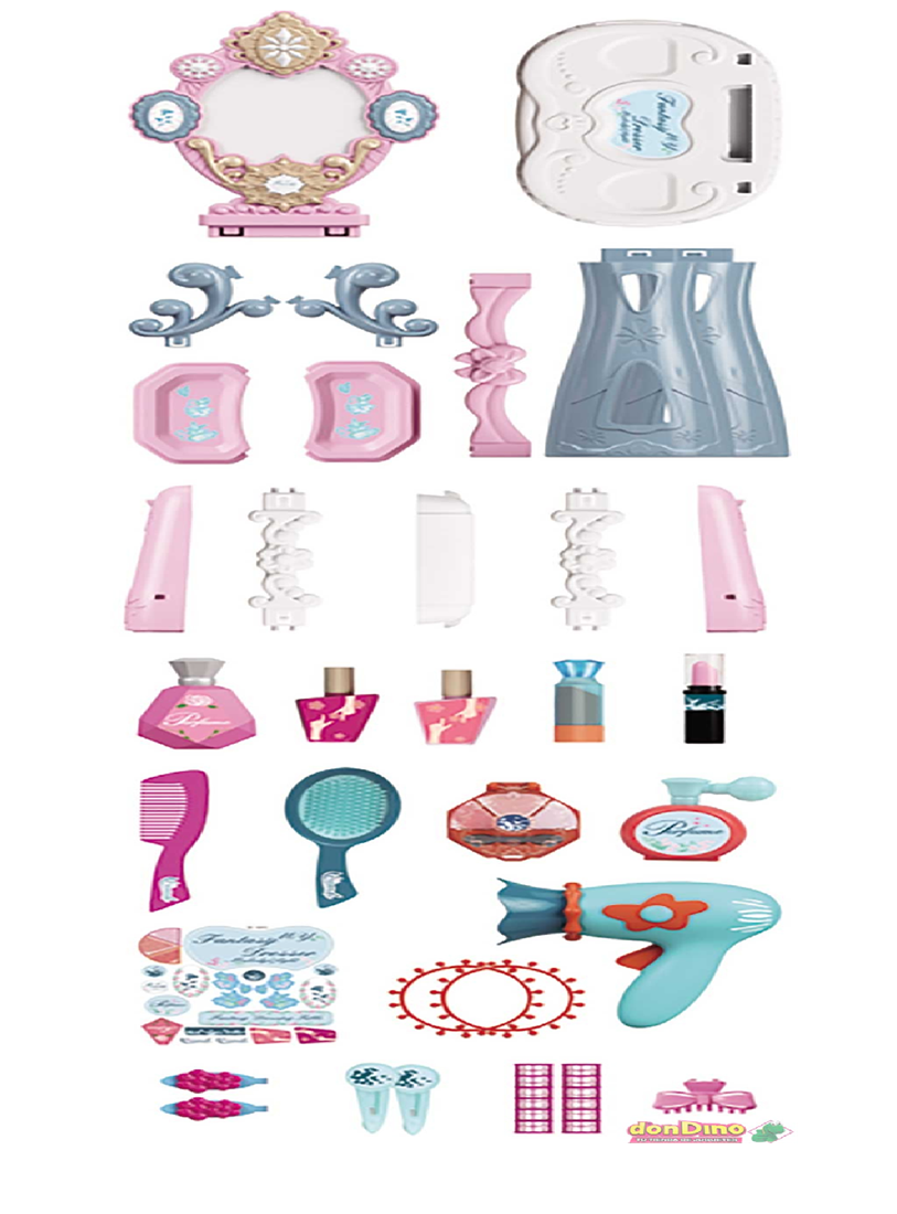 Tocador Infantil 33 Pcs Luces Y Sonidos + Silla