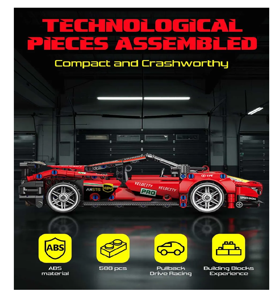 Arma Todo Bloques Para Armar Carro De Pista 426 Pcs