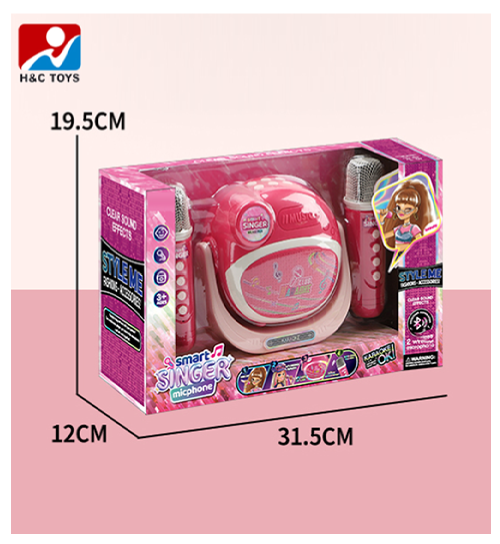 Karaoke Infantil Recargable Bluetooth Inalámbrico 2 Micros