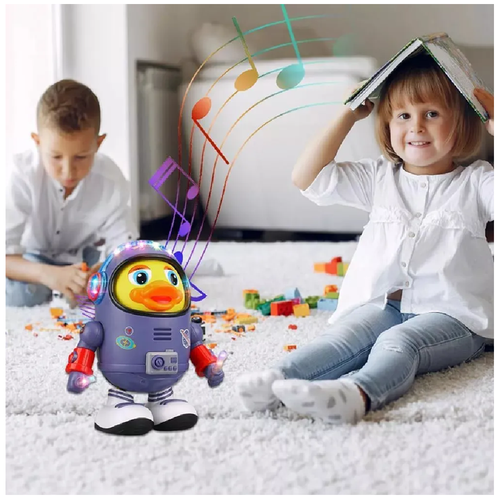 Pato Espacial Bailarín Infantil Luces Sonidos Y Movimiento