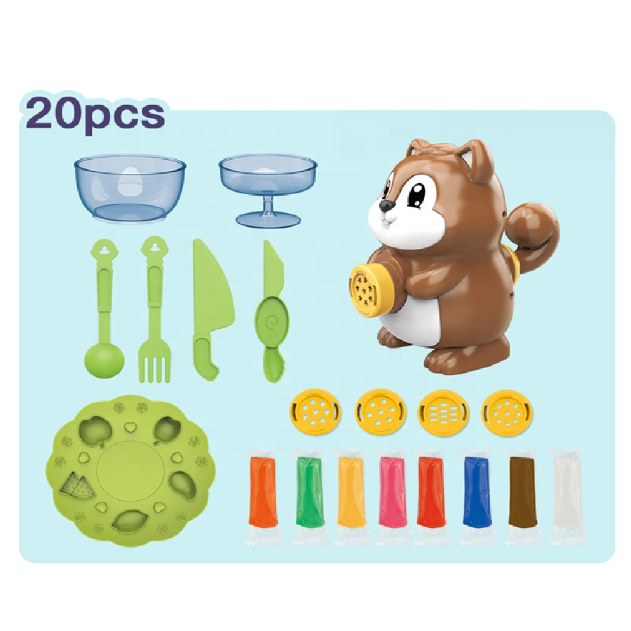 Juego De Mesa Con Plastilina Ardilla Moldes + Accesorios