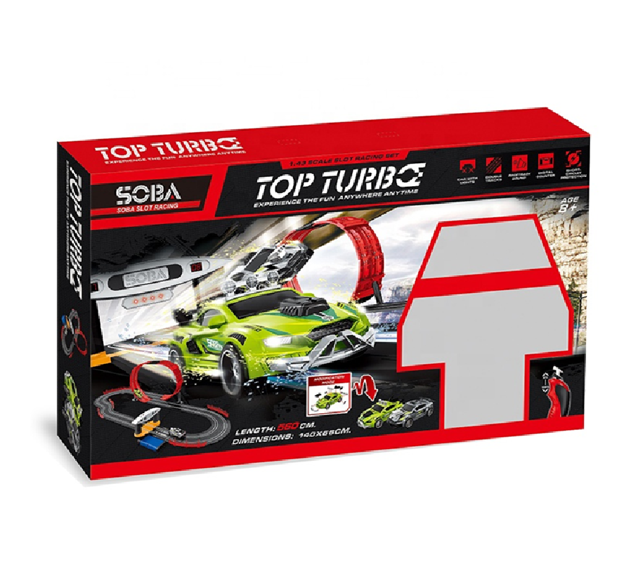 Pista De Carreras Eléctrica Topturbe 2 Carros 560 Cm