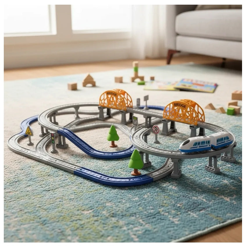 Pista Infantil Tren Eléctrico De 168 Pcs Tren Bala