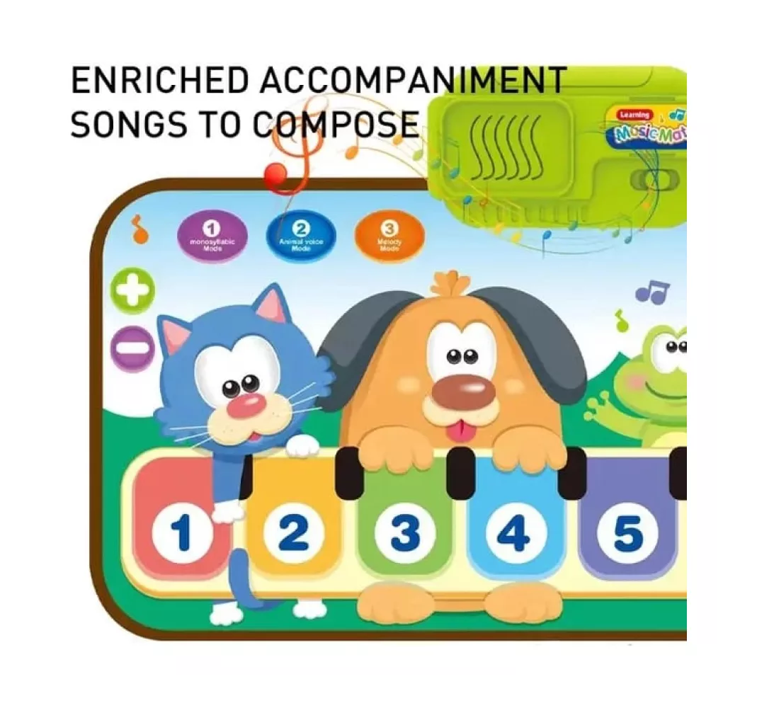 Tapete Interactivo Para Bebé Tipo Piano 17 Sonidos Dinos