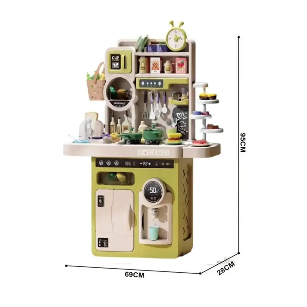 Cocina Infantil 95 Cm Alta 93 Pc Luces + Sonidos+ Agua