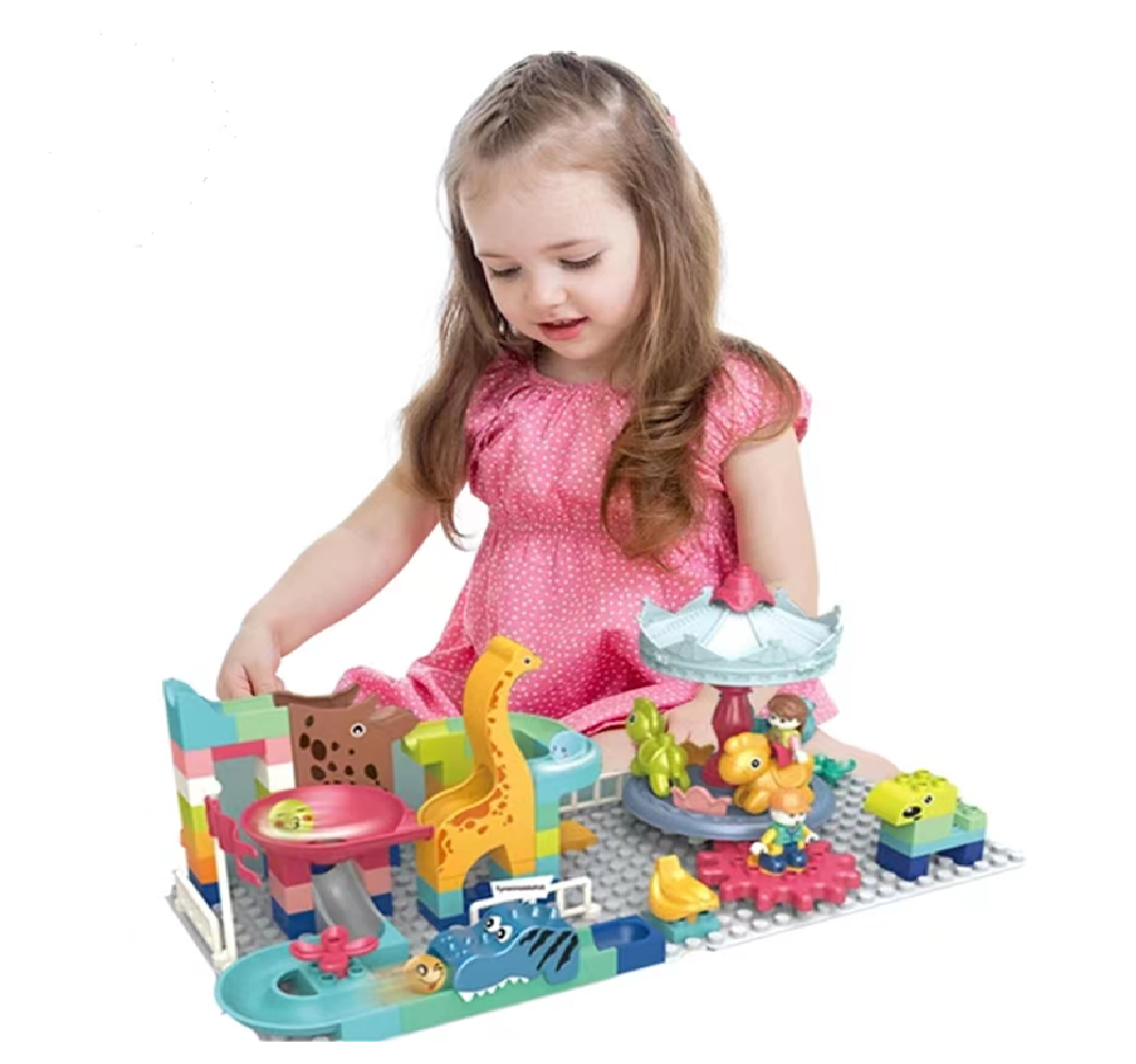 Arma Todo Bloques Parque De Dinosaurios 86 Pcs Bloque Grande