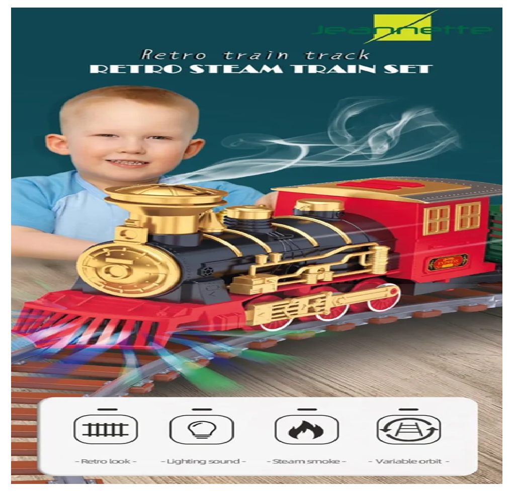 Tren Navideño Luces + Movimiento + Sonido