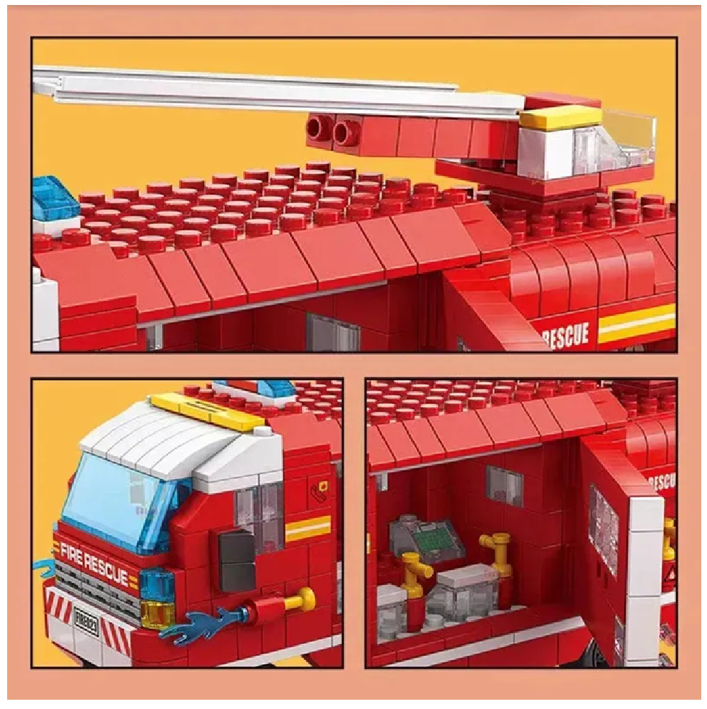 Arma Todo 1000 Pcs Bloques Para Armar Carro De Bomberos