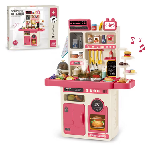 Cocina Infantil 89 Pcs Luces + Sonidos+ Vapor +agua