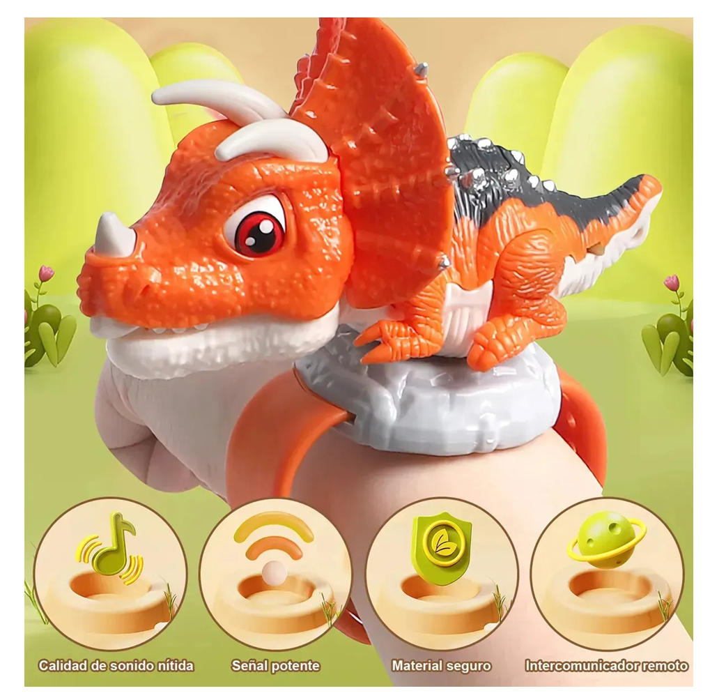 Walkie Talkie Infantil Reloj + Dinos Radio Reloj Recargables