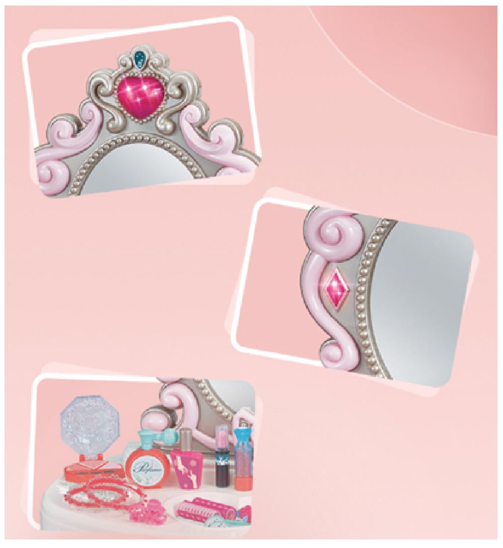 Tocador Infantil Luces Y Sonidos + Accesorios 30 Pcs