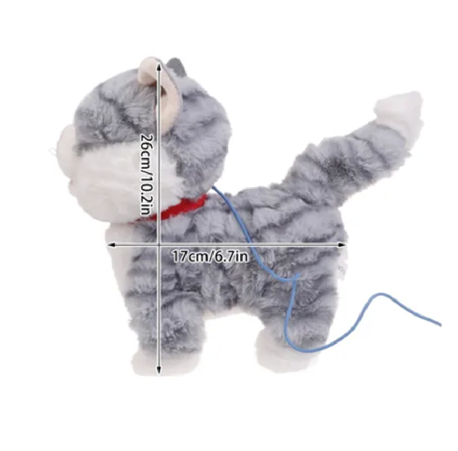 Mascota Infantil Gatito Con Sonidos + Movimiento + Correa