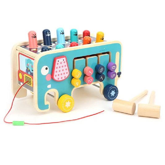 Elefante Coche Laberinto Montessori Figuras + Encastre