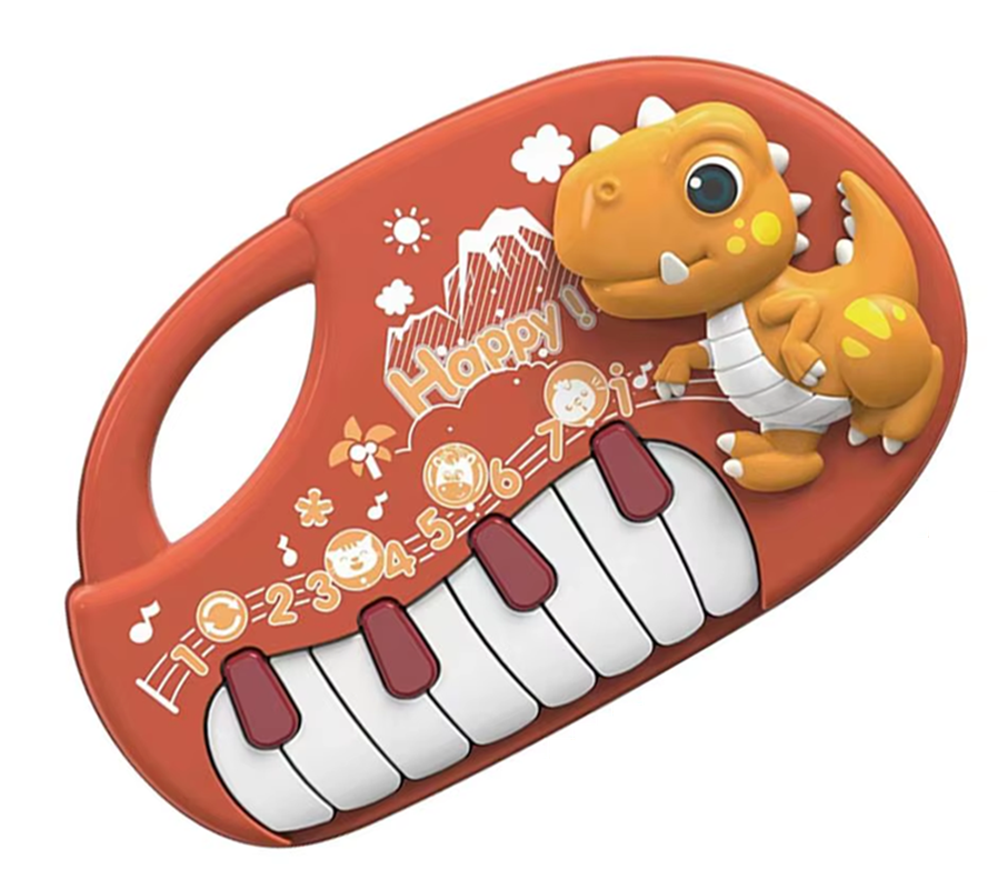 Piano Infantil Sonidos Forma De Dinosaurio Luces + Sonidos