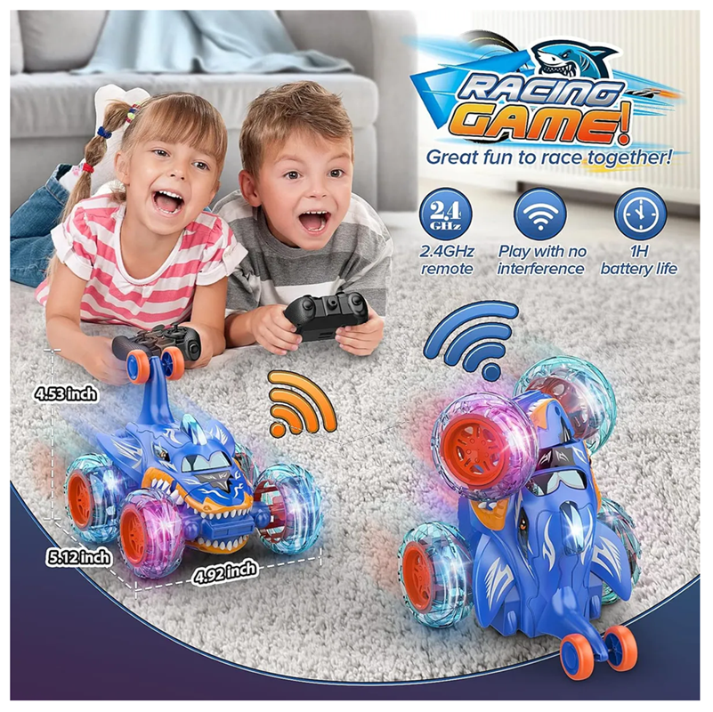 Carro Loco A Control Remoto Tiburón Giros 360°