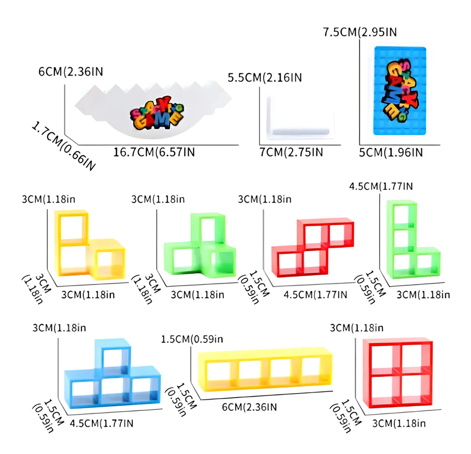 Juego De Mesa Tetratower Balance 32 Pcs