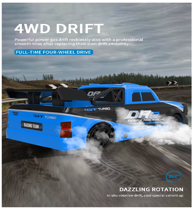 Carro A Control Remoto Drift Stunt Llantas Intercambiables