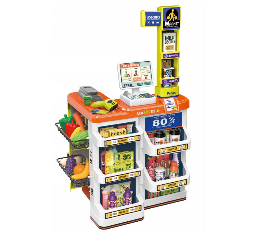Supermercado Infantil 60 Pcs Con Carrito De Mercado