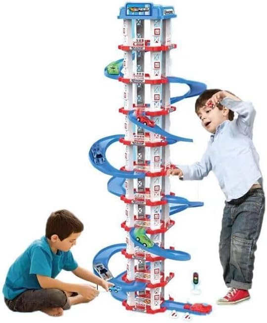 Pista Infantil 10 Niveles 92 Cm De Alta Turbo 2 Carros