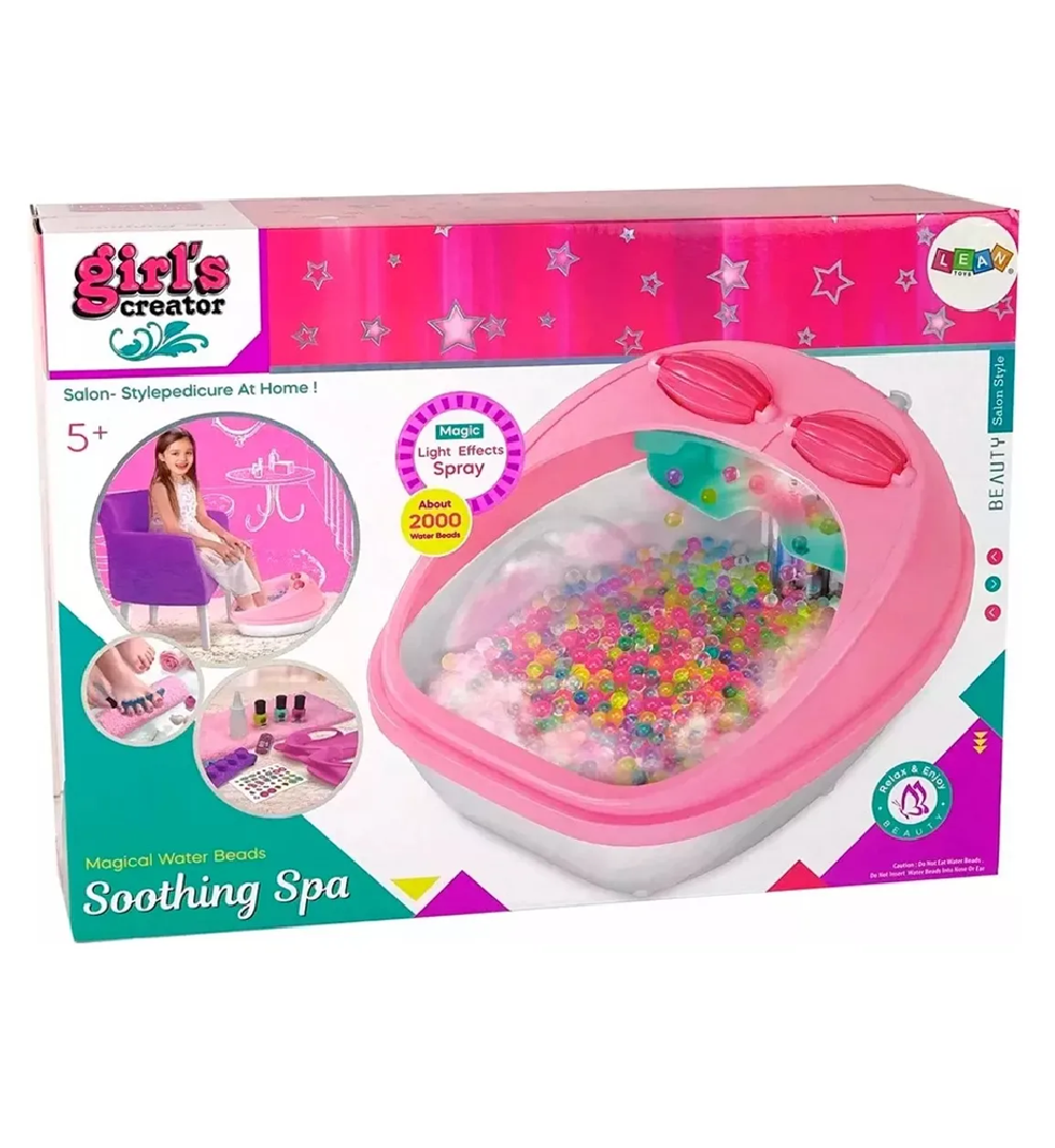 Set Spa Pies Masaje Pedicure Hidrogel Luces Juguete Burbujas