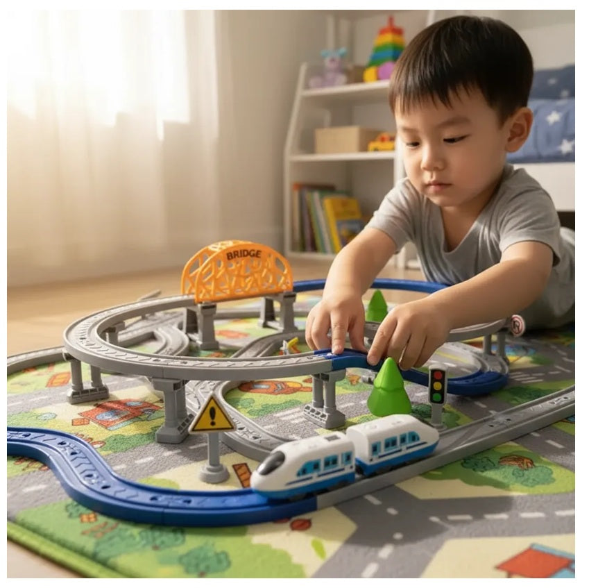 Pista Infantil Tren Eléctrico De 168 Pcs Tren Bala