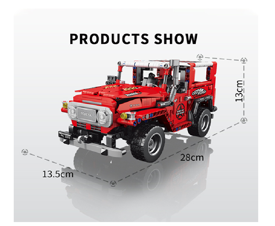 Arma Todo Bloques Para Armar Campero Rojo 910 Pcs