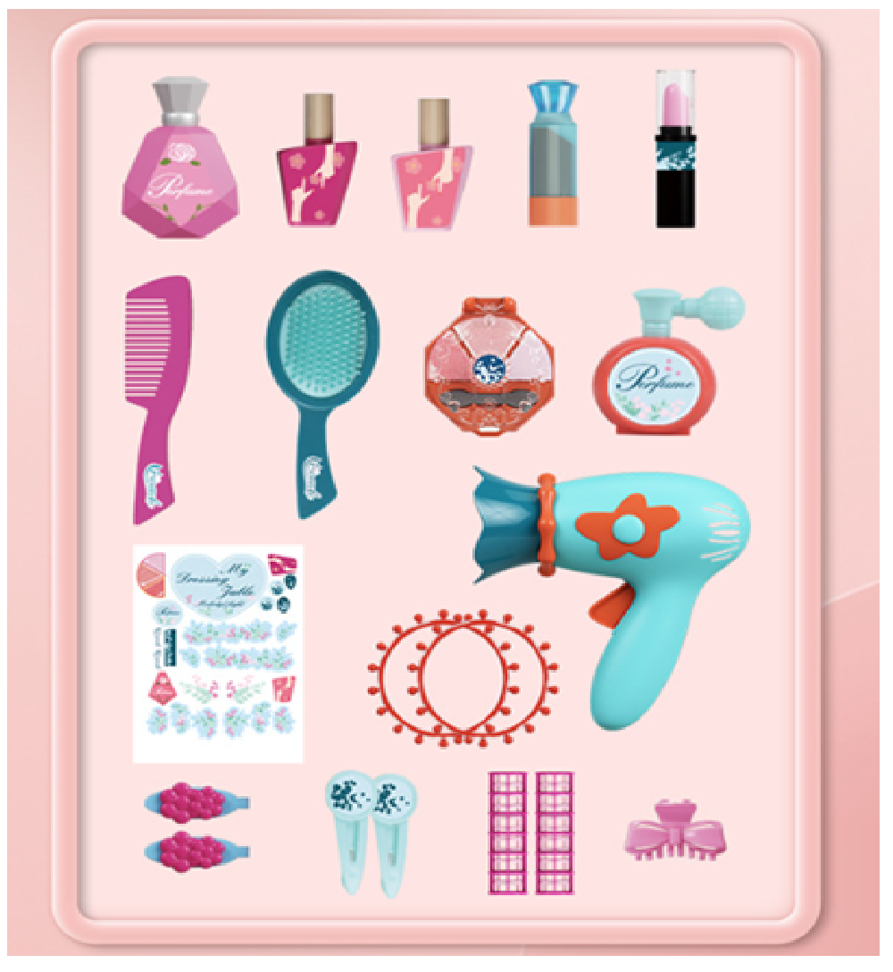 Tocador Infantil Luces Y Sonidos + Accesorios 30 Pcs