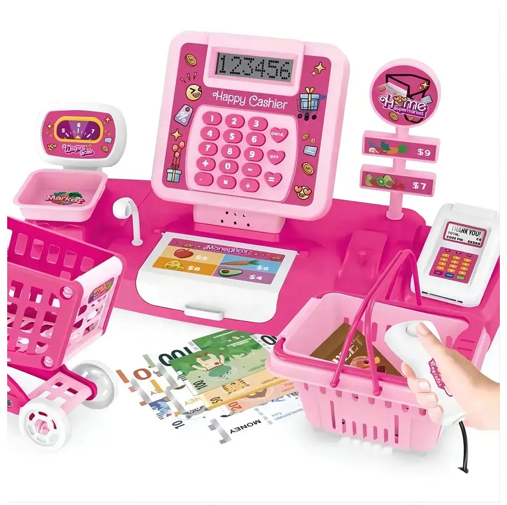 Caja Registradora Infantil Carrito + Canasta + Accesorios