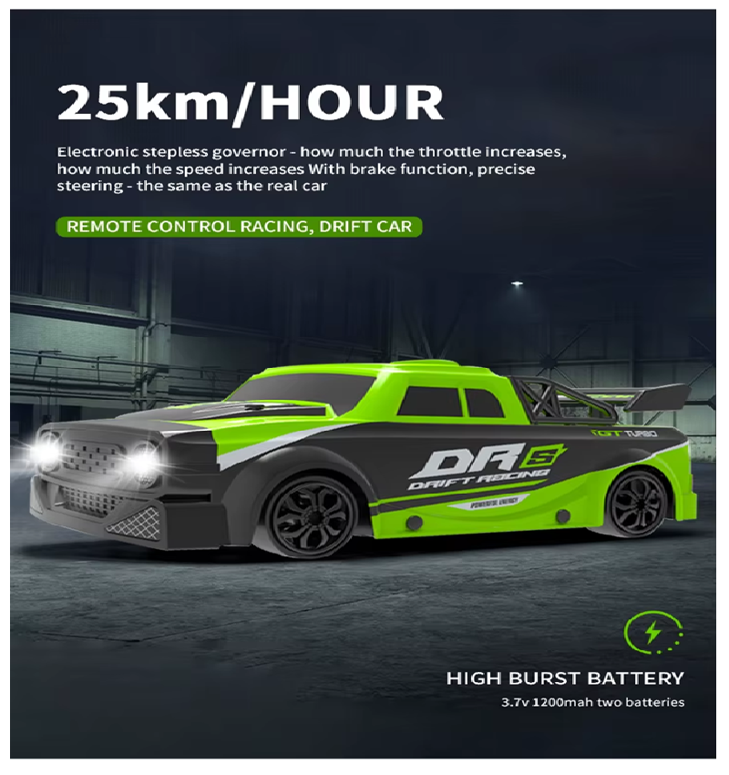 Carro A Control Remoto Drift Stunt Llantas Intercambiables