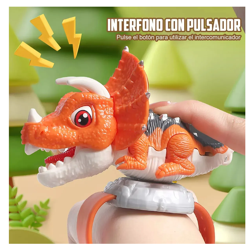 Walkie Talkie Infantil Reloj + Dinos Radio Reloj Recargables