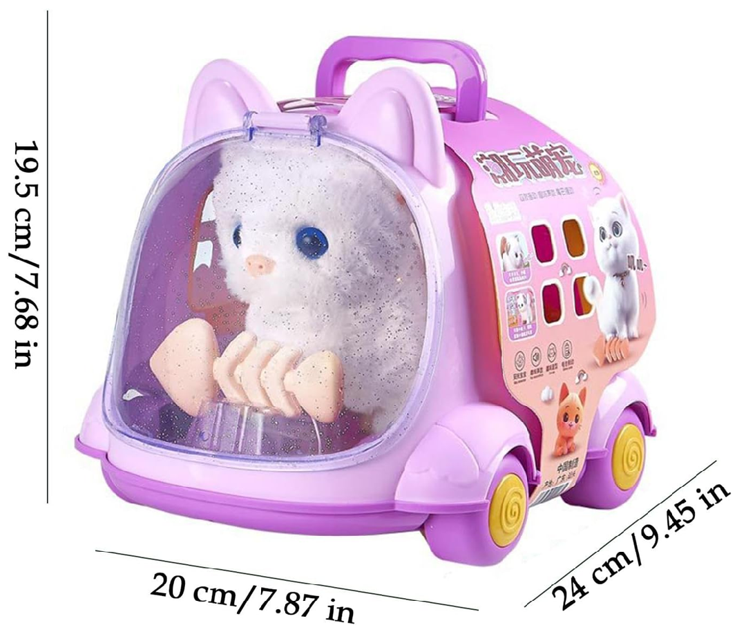 Mascota Infantil Gatito Con Sonidos + Movimiento + Maleta