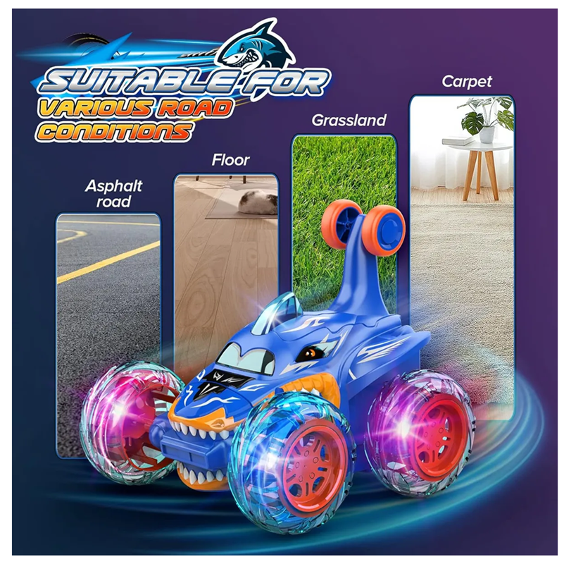 Carro Loco A Control Remoto Tiburón Giros 360°