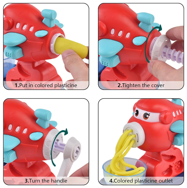 Juego De Mesa Con Plastilina Avioneta Moldes + Accesorios