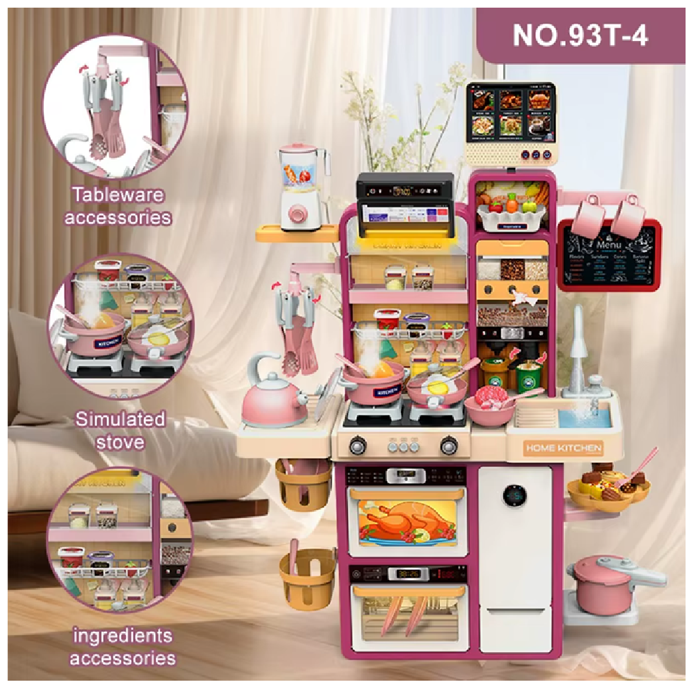 Cocina Infantil 94 Cm Luces + Sonidos + Agua + Accesorios