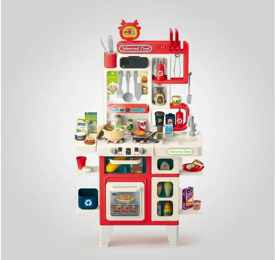 Cocina Infantil 101 Cm 104 Pcs Luces +sonidos +agua +vapor