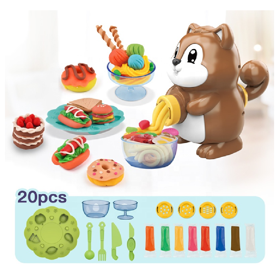 Juego De Mesa Con Plastilina Ardilla Moldes + Accesorios