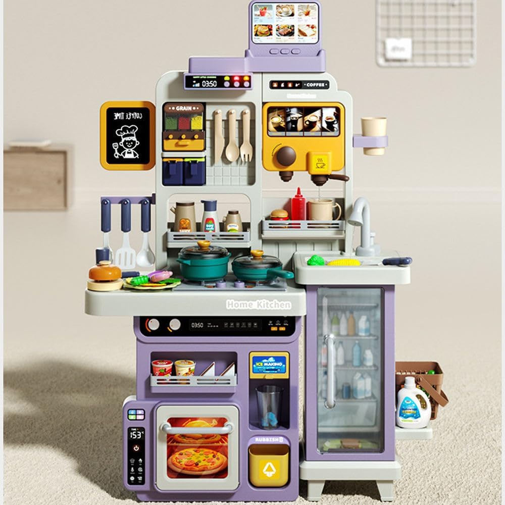 Cocina Infantil 90cm 66 Pcs Luces + Sonidos + Agua +vapor