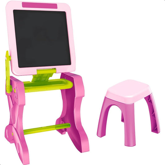 Atril Tablero Infantil Borrable Con Silla + 20 Accesorios