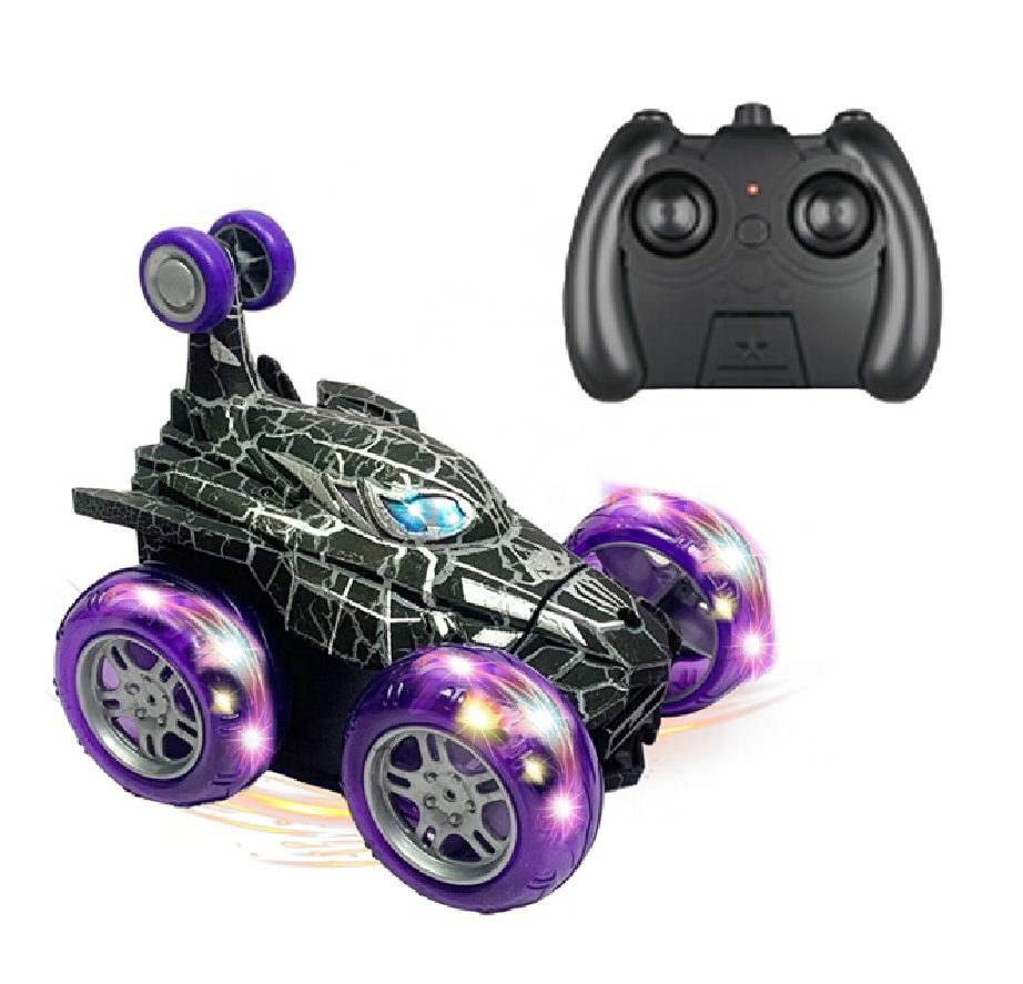 Carro Loco Infantil 360° Hombre Araña Negro Llantas Con Luz