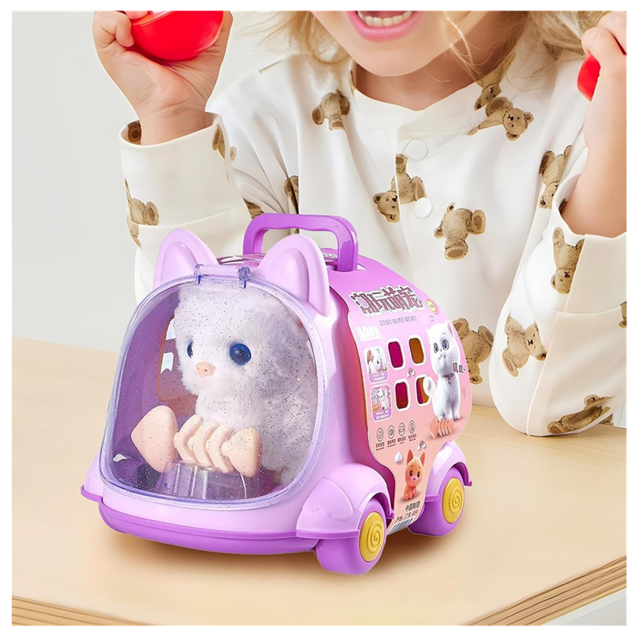 Mascota Infantil Gatito Con Sonidos + Movimiento + Maleta