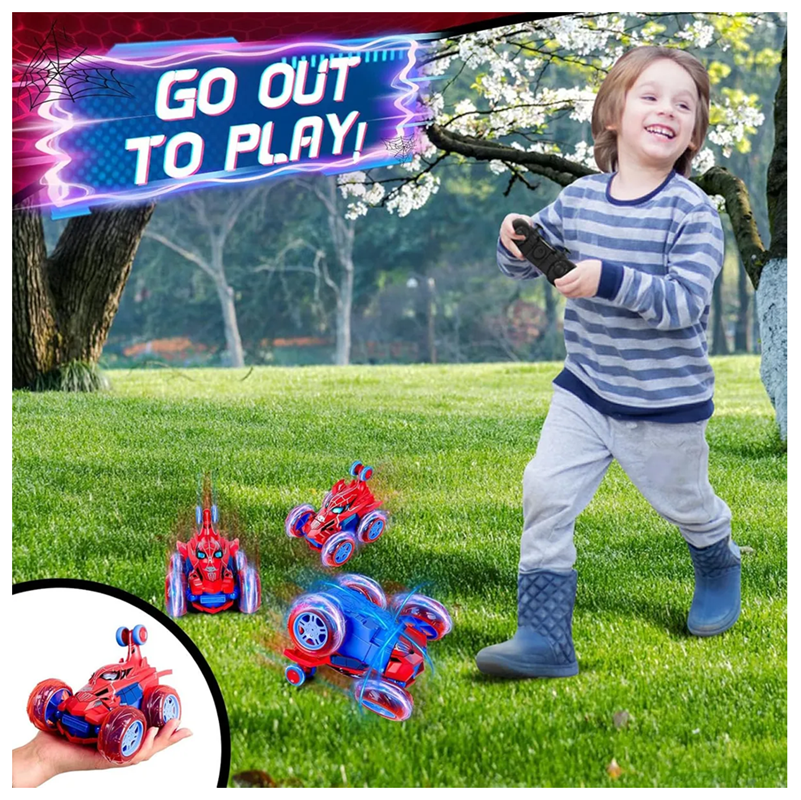 Carro Loco A Control Remoto Hombre araña Giros 360°