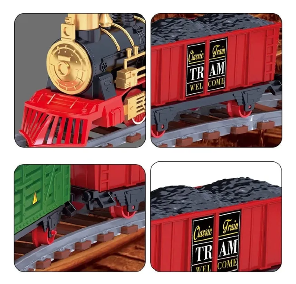 Tren Navideño Luces + Movimiento + Sonido