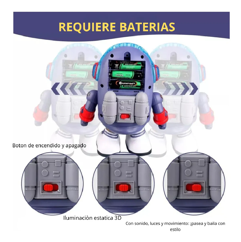 Pato Espacial Bailarín Infantil Luces Sonidos Y Movimiento