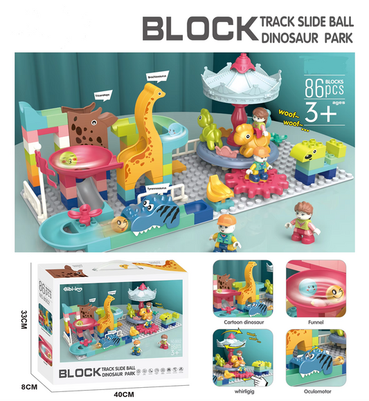 Arma Todo Bloques Parque De Dinosaurios 86 Pcs Bloque Grande